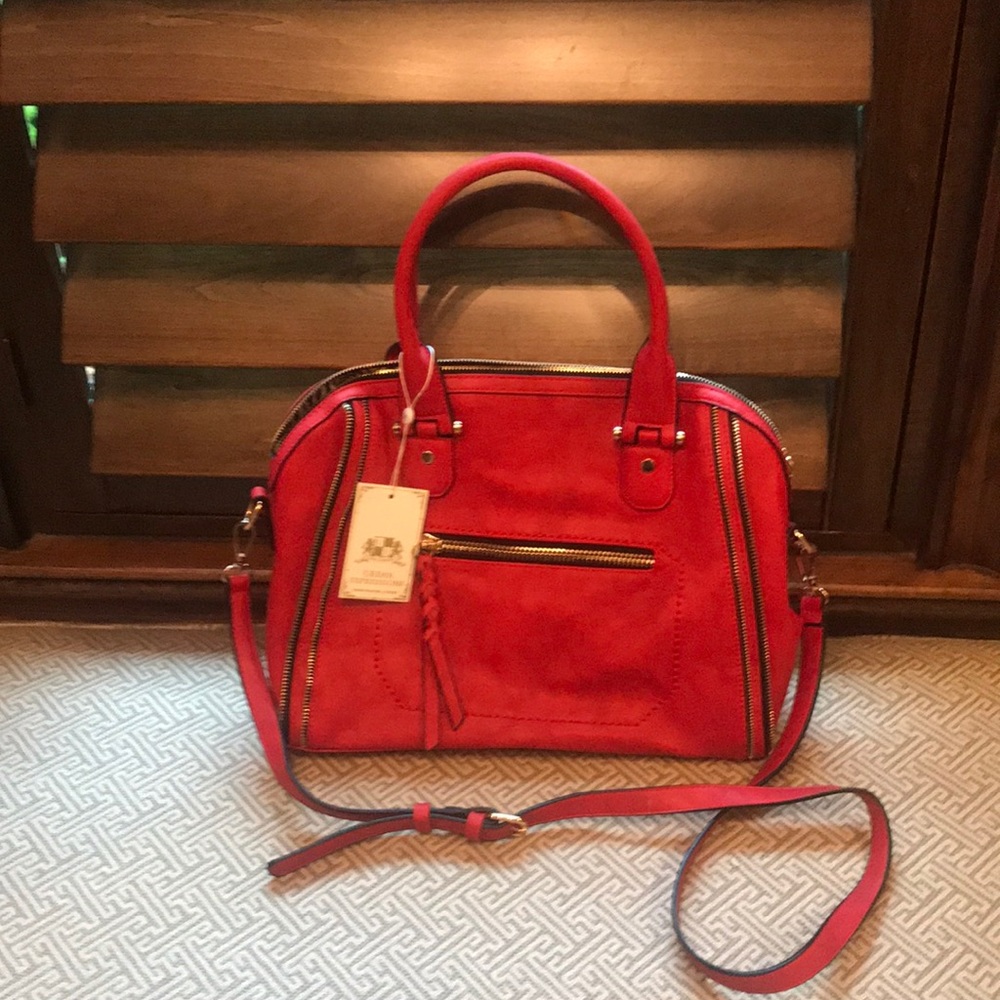 Brand New Vegan Faux Leather Satchel Purse Handbag